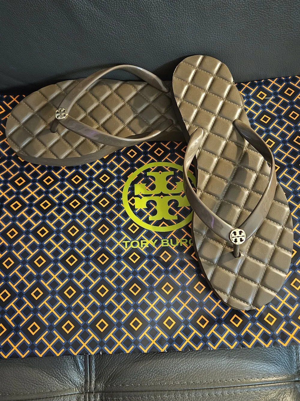 Tory Burch Chocalate Flip Flops NWOT